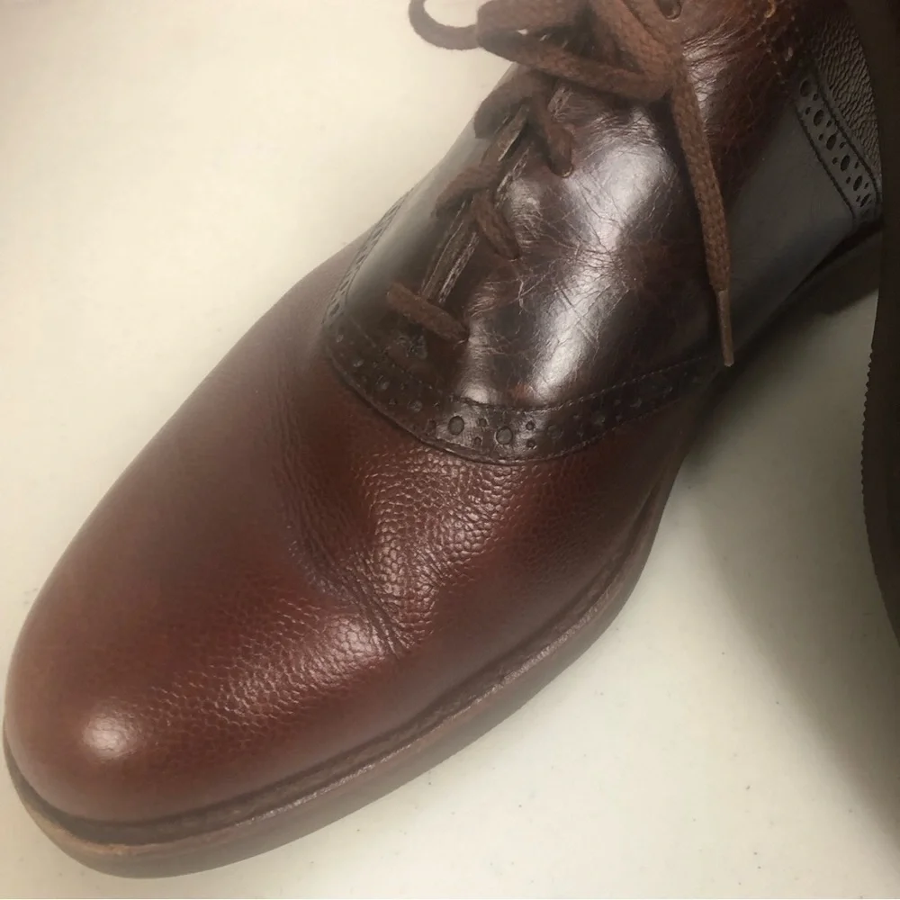 Cole Haan Shoes /Oxford Brown Pebbled Leather /Men's Size 13 D